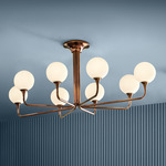 Tee Oval Ceiling Light - Golden Copper / Murano Triplex