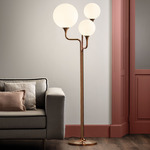 Tee Floor Lamp - Golden Copper / Murano Triplex