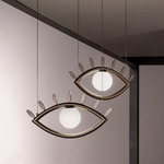Visio Multi Light Pendant - Foundant Chocolate / Opal White