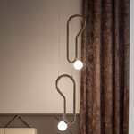 Visio Multi Light Pendant - Foundant Chocolate / Opal White