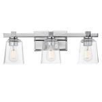 Cubos Bathroom Vanity Light - Polished Chrome / Clear