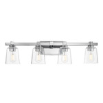 Cubos Bathroom Vanity Light - Polished Chrome / Clear