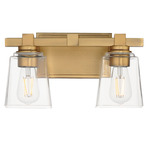 Cubos Bathroom Vanity Light - Natural Aged Brass / Clear