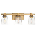 Cubos Bathroom Vanity Light - Natural Aged Brass / Clear