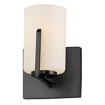 Dart Wall Sconce - Black / Satin White