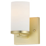 Lateral Wall Sconce - Satin Brass / Satin White
