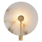 Quarry Wall Sconce - Natural Aged Brass / Alabaster