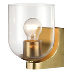 Scoop Wall Light - Natural Aged Brass / Clear
