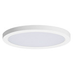 Chip Outdoor Round Flush Ceiling Light - White / White