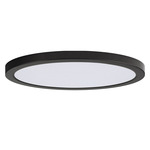 Chip Outdoor Round Flush Ceiling Light - Black / White
