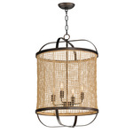Cestino Pendant - Antique Bronze / Natural