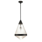 Hargreaves Pendant - Black / Clear / Prairie Rib Frost