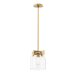 Scoop Convertible Pendant - Natural Aged Brass / Clear