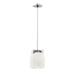 Scoop Convertible Pendant - Polished Chrome / Marble