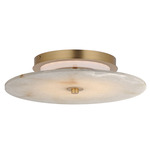 Quarry Wall Sconce / Ceiling Light - Natural Aged Brass / Alabaster