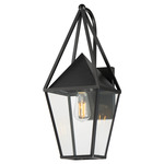 Bavaria Outdoor Wall Light - Black / Clear