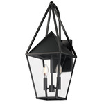 Bavaria Outdoor Wall Light - Black / Clear