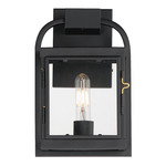 Bonham Outdoor Wall Light - Black / Clear