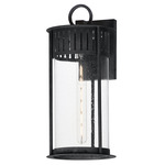 Windsor Outdoor Wall Light - Black / Clear Seedy