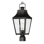 Storybook Outdoor Post Light - Black / Clear