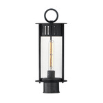 Windsor Outdoor Post Light - Black / Clear Seedy