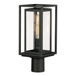 Cabana VX Outdoor Post Light - Black / Seedy Glass
