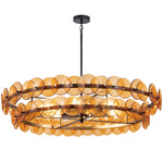Loren Chandelier - Gunmetal / Amber