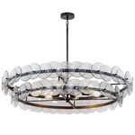 Loren Chandelier - Gunmetal / Clear