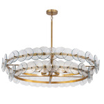 Loren Chandelier - Weathered Brass / Clear