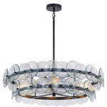 Loren Chandelier - Gunmetal / Clear