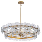 Loren Chandelier - Weathered Brass / Clear