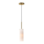Blizzard Pendant - Natural Aged Brass / Marble