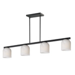 Scoop Linear Pendant - Black / Marble