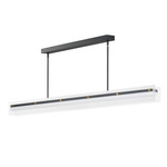Spectre Color Select Linear Pendant - Aged Brass / Black / Clear Ribbed
