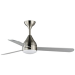 Selene LED Ceiling Fan - Satin Nickel / Silver / Distressed Wood