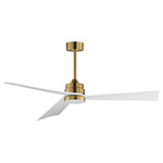 Vortex LED Ceiling Fan - Natural Aged Brass / White