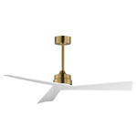 Vortex Ceiling Fan - Natural Aged Brass / White