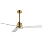 Vortex LED Ceiling Fan - Natural Aged Brass / White