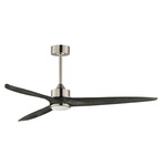 Woodwind LED Ceiling Fan - Satin Nickel / Grey