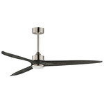 Woodwind LED Ceiling Fan - Satin Nickel / Grey