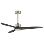 Woodwind LED Ceiling Fan - Satin Nickel / Grey