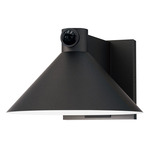 Conoid Outdoor Wall Sconce with Motion Sensor - Black