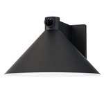 Conoid Outdoor Wall Sconce with Motion Sensor - Black