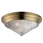 Hargreaves Ceiling Light - Natural Aged Brass / Prairie Rib Frost