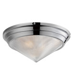 Hargreaves Ceiling Light - Polished Nickel / Prairie Rib Frost