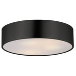 Tommy Ceiling Flush Light - Black / White