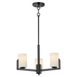 Dart Chandelier - Black / Satin White