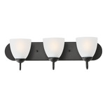 Axis Strip Bathroom Vanity Light - Black / Frosted