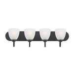 Axis Strip Bathroom Vanity Light - Black / Frosted