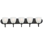 Axis Strip Bathroom Vanity Light - Black / Frosted